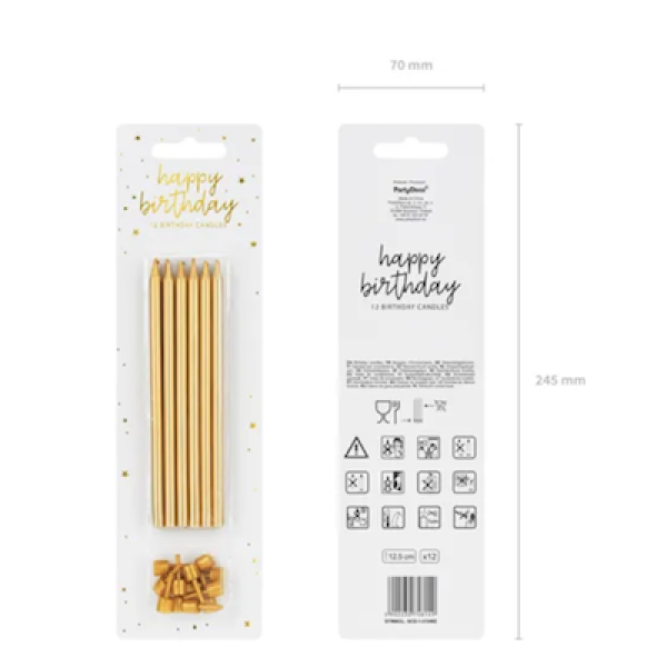 Geburtstagskerzen GOLD von PartyDeco